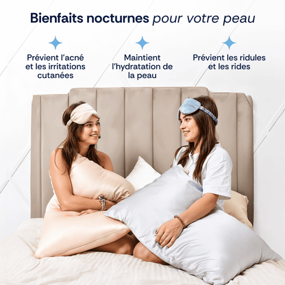 Taie d'oreiller en soie de mûrier
