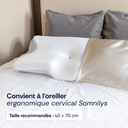 Taie d'oreiller en soie de mûrier